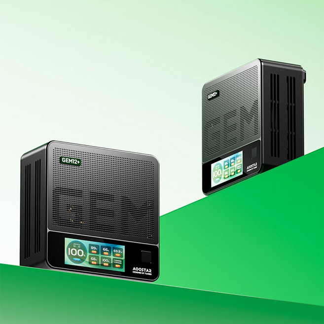 [CTK] AOOSTAR 아우스타 GEM12+ PRO 미니PC AMD R7 라이젠7 8845HS DDR5 OCuLink 스크린/지문 O, GEM12+ PRO 8845HS, WIN11 Home, 0GB, 0GB, 블랙