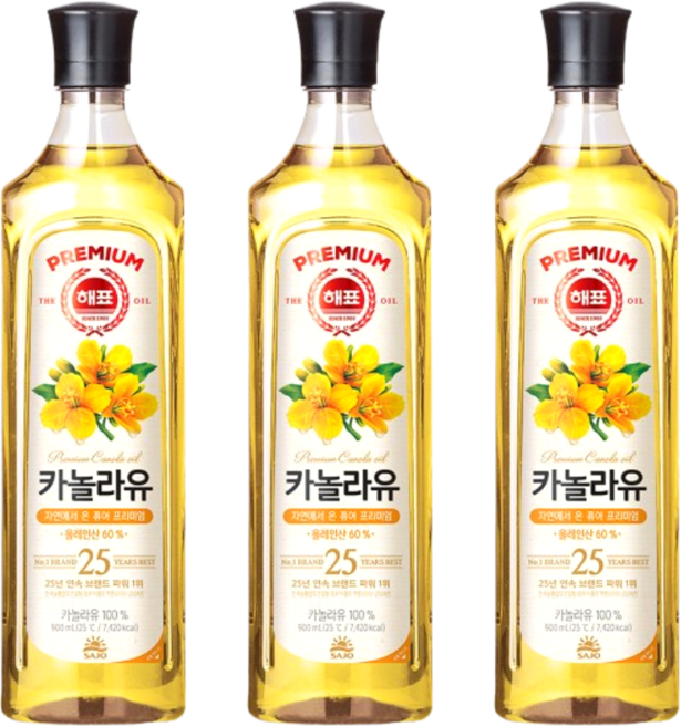 사조해표 카놀라유 900ml x 3개