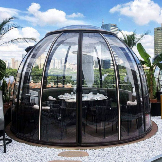 돔하우스 투명 유리집 돔 야외 텐트 조립식 쉘터 썬룸 버블 기본형