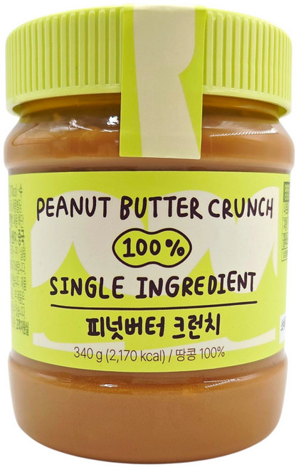 다파니 땅콩버터 크런치 100% 무설탕 무가당 무첨가, 1개, 340g