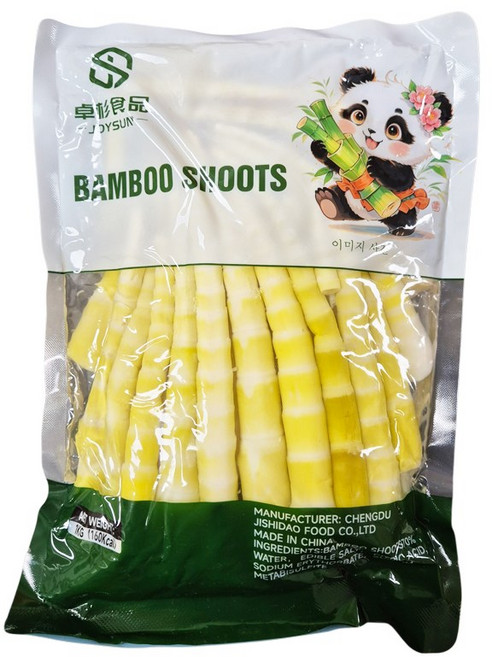 중국식품 야생 삶은 죽순 뱀부슛 베이비뱀부 China Bamboo Shoots, 1개, 1kg