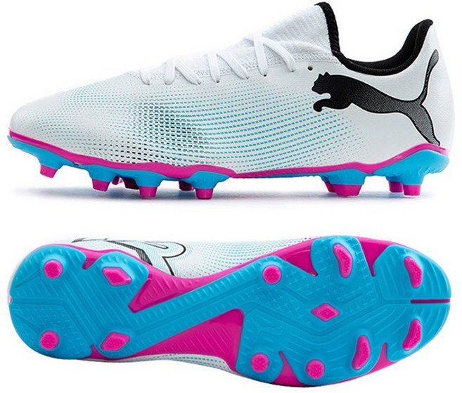 푸마 남성 축구화 퓨쳐7 플레이 FG/AG 화이트 블루