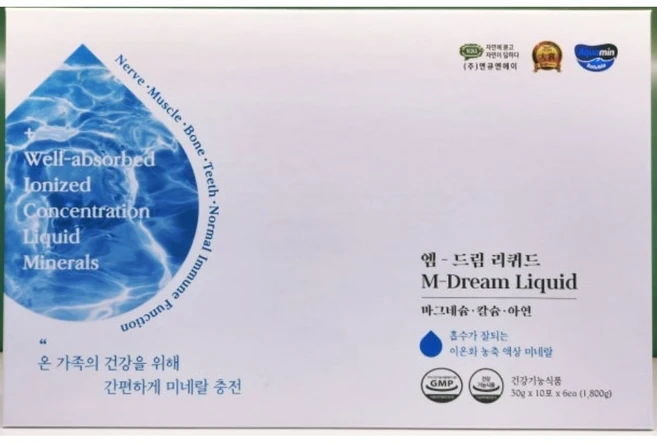 엠드림 리퀴드 액상미네랄 마그네슘 아연 유소아부터 성인까지 미네랄 건강식품(30gx60포)1박스, 60개, 1정 - 쿠팡