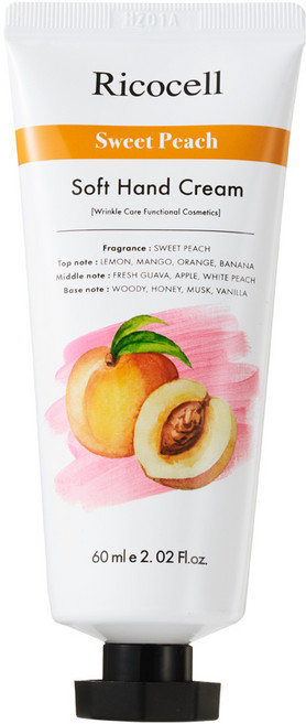 리코셀 소프트 핸드크림 스위트피치, 1개, 60ml