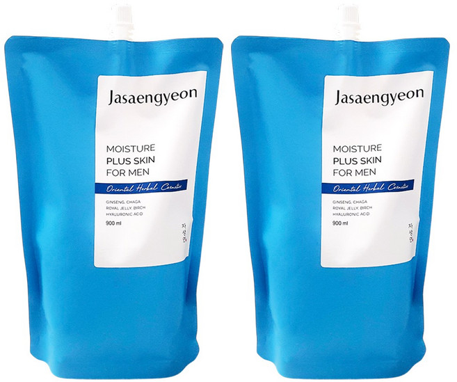 댕기머리 자생연 모이스처 스킨 포맨 900ml 리필 토너, 2개