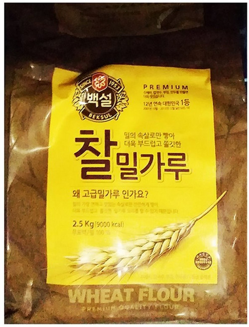 찰밀가루 (백설 2.5K)X6, 2.5kg, 6개