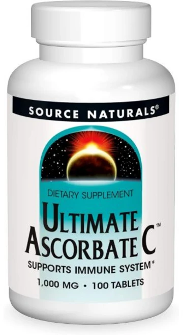소스 내추럴스 아스코베이트 C - 비타민 2000mg 면역 체계 지원 100정 네츄럴, 소스 내추럴스 Ultimate Ascorbate C -, 1개 - 쿠팡