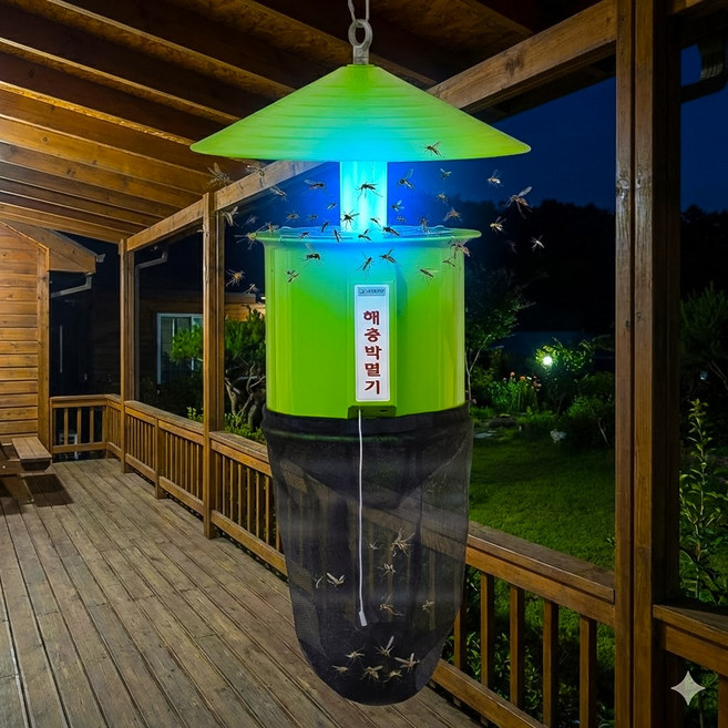 대형 업소용 포충기 해충퇴치기 모기퇴치기 삼파장led 축사 농장 야외 캠핑장 팬션, 150평