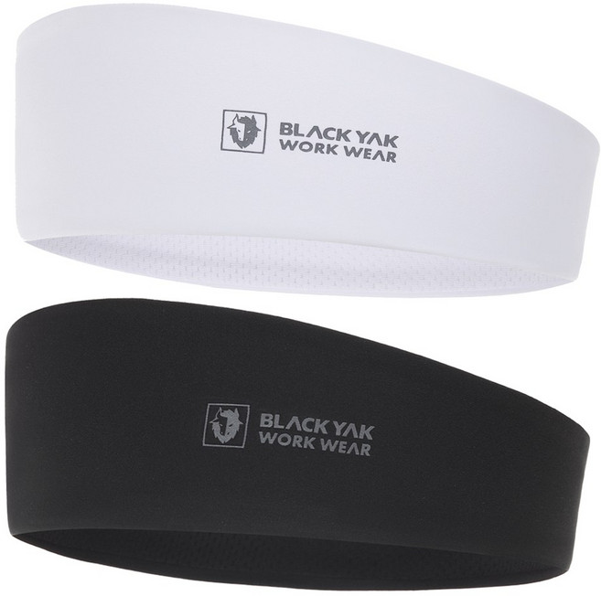 블랙야크 스포츠헤어밴드 2종 PMGS26, 블랙+화이트, 1개