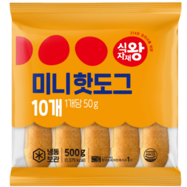 식자재왕 미니핫도그, 1개, 500g