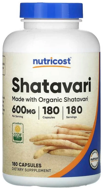 Nutricost 샤타바리 600mg 캡슐 180정 NCS-67297, Nutricost, 샤타바리, 600mg, 캡슐 180, 1개 - 쿠팡