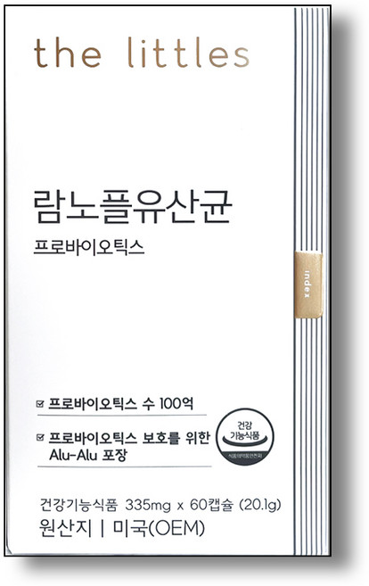 더리틀스 람노플유산균 알파 락토바실러스 람노서스 CFU 100억 유산균, 60정, 1개
