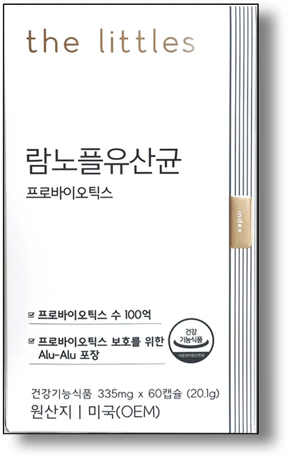 더리틀스 람노플유산균 알파 락토바실러스 람노서스 CFU 100억 유산균, 60정, 1개 - 쿠팡