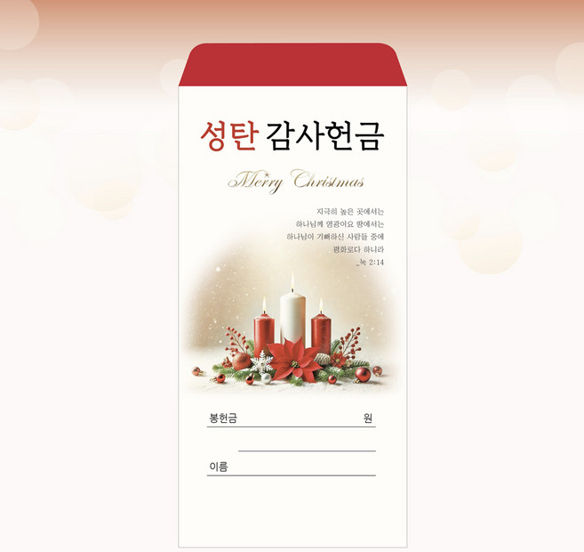 한문선 성탄감사헌금봉투-11 (1속 100장), 1개