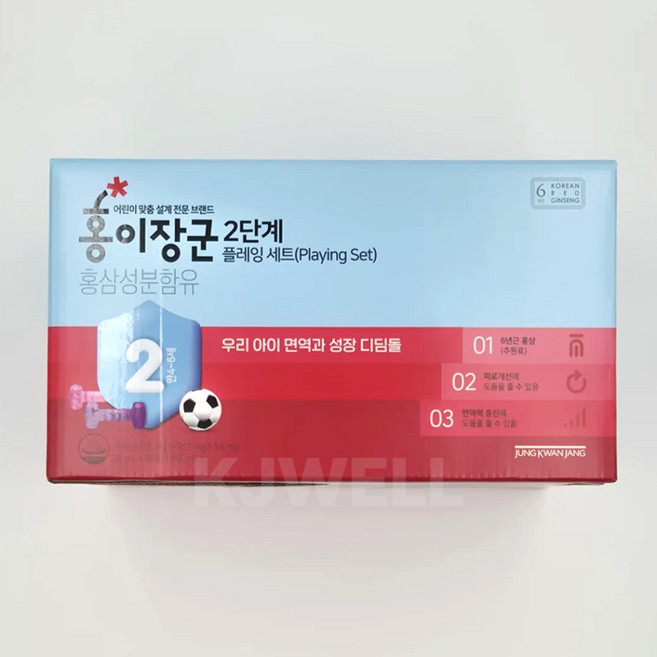 정관장 어린이 홍삼 홍이장군 2단계 파우치 최신 정품, 3개