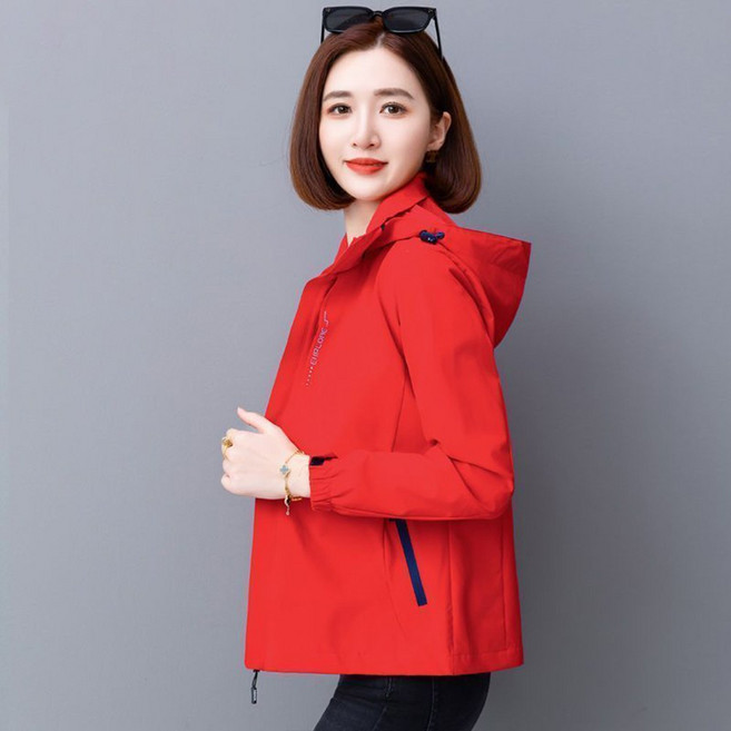 TKX 여성 방풍 자켓 캐주얼 후드 재킷 봄 가을 바람막이 점퍼 아우터 간절기