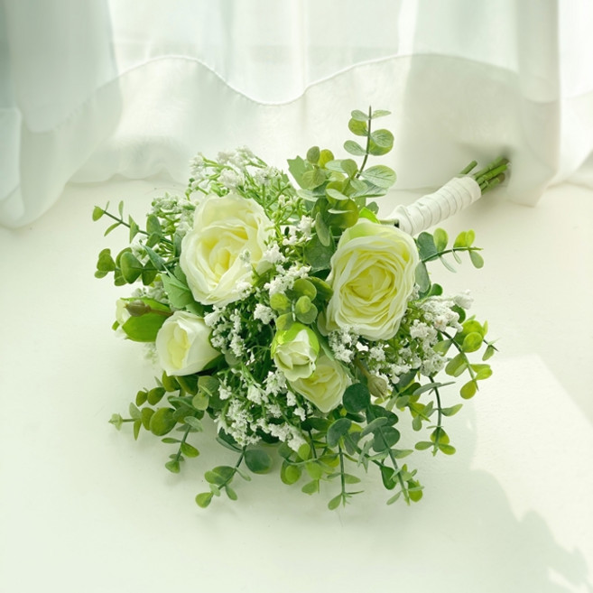 들꽃 조화 꽃다발 인테리어 장식 실크플라워 셀프 웨딩 부케 브라이덜샤워 돌상 백일상, 핑크, 1개