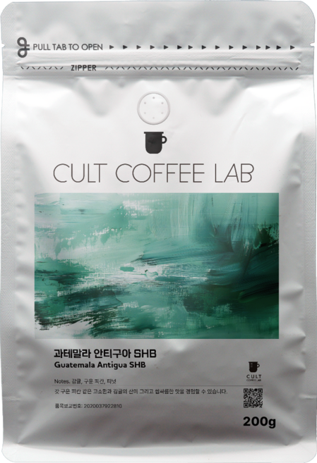 컬트커피랩 초콜릿 고소한 견과 과테말라 안티구아 SHB 싱글오리진 커피원두, 200g, 1개, 모카포트(중간~고움)