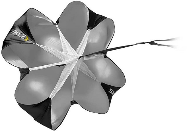 SKLZ 스피드 활송 저항 낙하산 속도 및 가속 훈련용 회색 / 검은색 137.1cm (54인치)., SKLZ, 스피드 활송 저항 낙하산 속도 및 가속 훈련, 1개