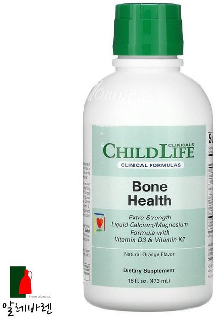 차일드라이프 본 헬스 비타민D3 비타민K2 함유 내추럴 오렌지 473ml 16fl oz, 1개
