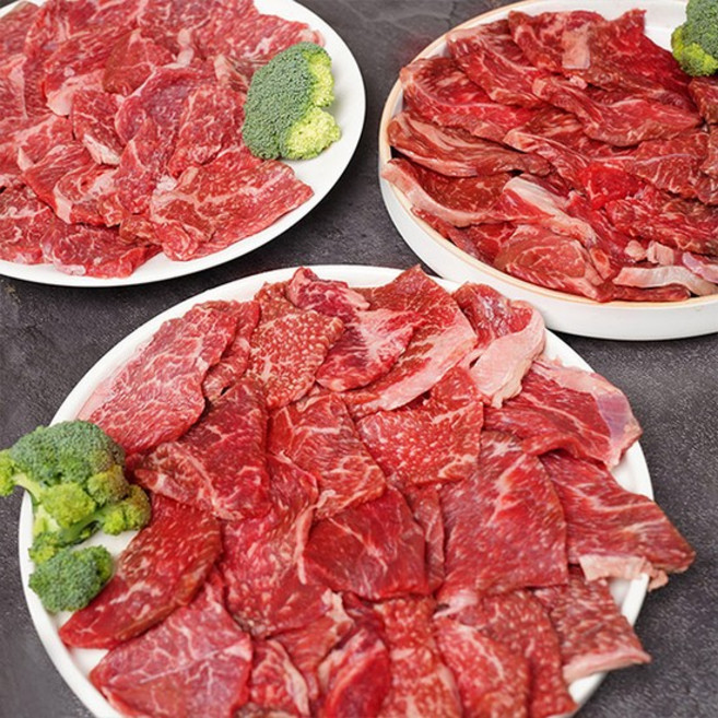 1++ 한우 보섭살+설깃살+삼각살 3종 세트, 없음