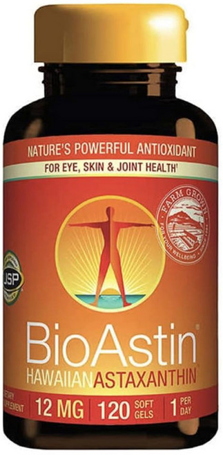 BioAstin Hawaiian Astaxanthin 12mg 120 Soft Gels 바이오애스틴 하와이안 아스타잔틴 12mg 120정, 1개