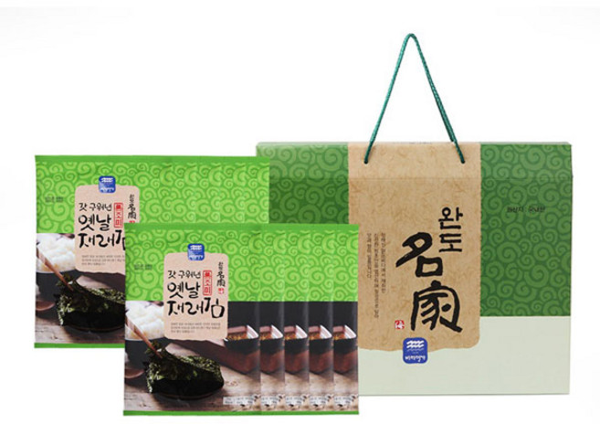[바다명가]완도명가 갓구워낸 옛날 재래김(무조미) 선물세트 1호(5매x10봉), 완도명가 갓 구워낸 옛날재래김(무조미)선물세트 1호