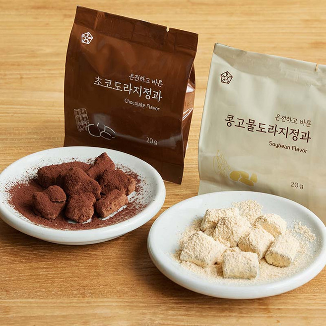 도라지미 국산 콩고물 초코 도라지정과 수제 정과 선물세트 120g, 1세트, 콩고물+초코 도라지정과 소창보자기 포장