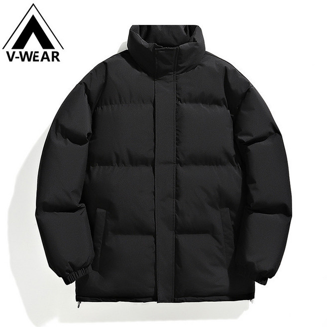 黑色保暖夾克 麵包外套 加絨防風