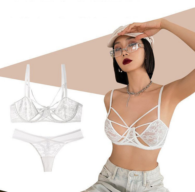 셀럽당 섹시 레이스 속옷 여성 펀칭 유혹 브라 세트