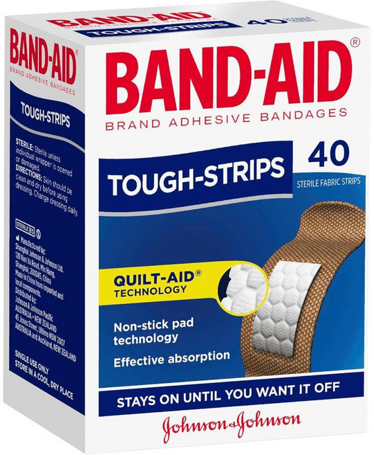 밴드에이드 방수밴드 40매 고강도 접착력 Band-Aid Waterproof Tough Strips 40개입, 1개