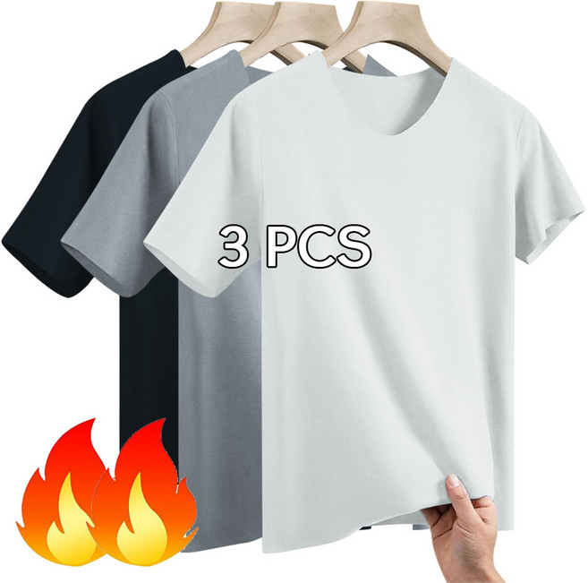 스포코지 겨울 남자 기모 히트텍 반팔 티 내의 런닝 티 셔츠 보온 심리스 내복