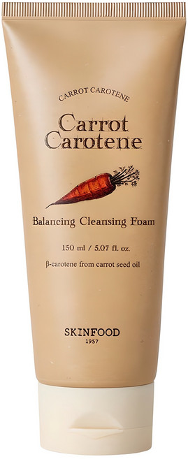 SKINFOOD 胡蘿蔔素平衡泡沫洗面乳, 1條, 150ml