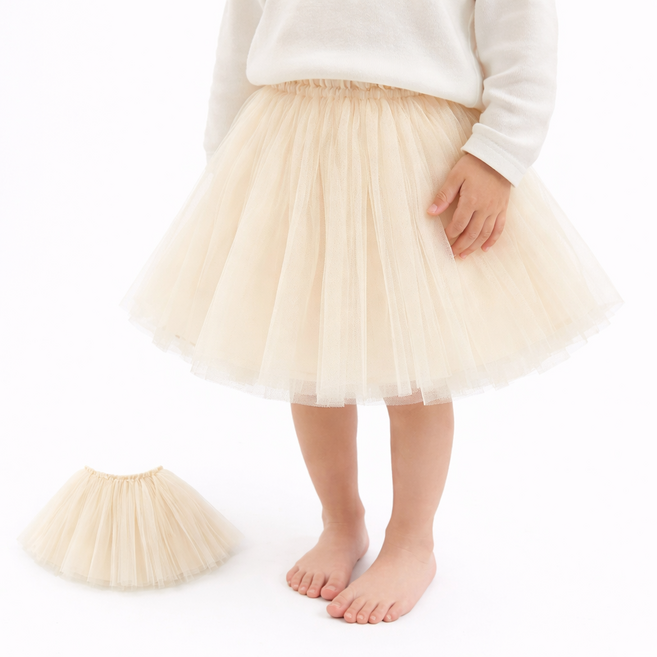 여아 롱스커트 주름 캉캉 스트라이프 치마 유아동 여름 데일리룩 러블리 튜튜 샤샤