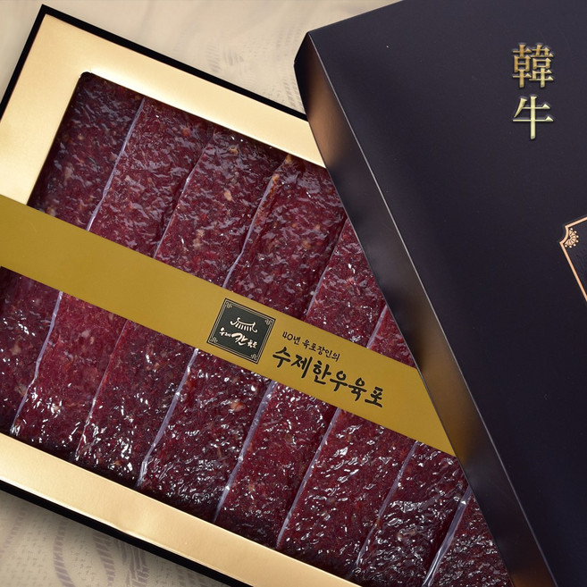 [칸육포] 프리미엄 수제 한우육포 선물세트 (70g x 8팩)560g, 1세트, 70g