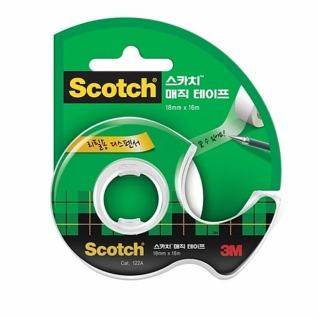 쓰리엠 스카치 매직테이프 디스펜서 122 18mm x 16m, 혼합 색상, 1개