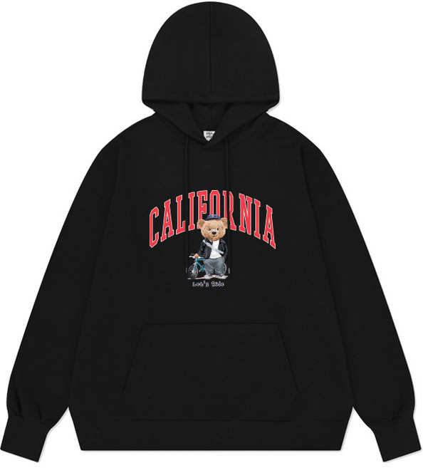 캘리포니아 베어 오버핏 남여공용 후드티 5컬러