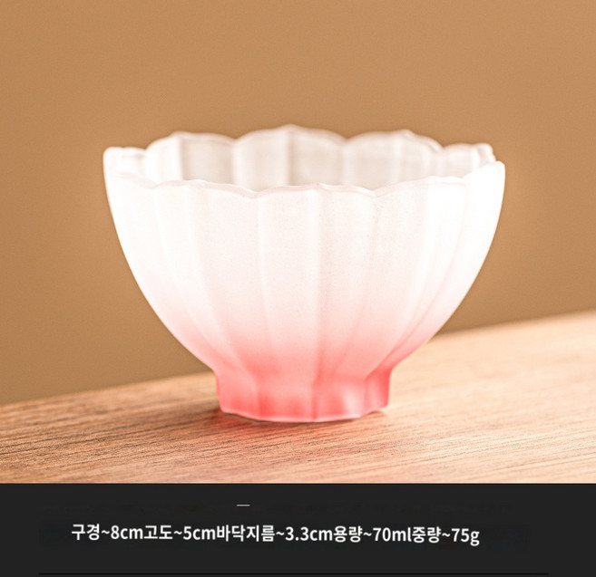 대성 연꽃 모양 예쁜 소주잔 세트, 핑크6p, 1세트