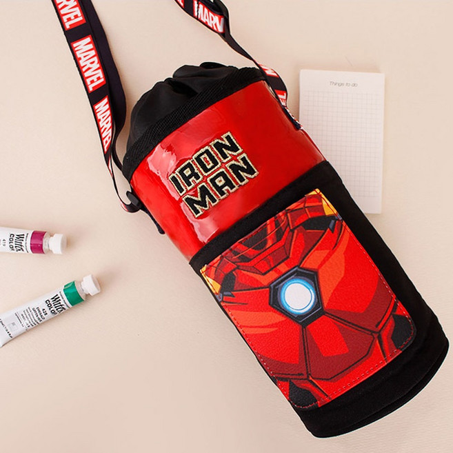 남아물통주머니 마블히어로 보온보냉크로스백 물병파우치 텀블러별도 물통가방 남아 키즈 휴대용 초등 입학 선물, 1개