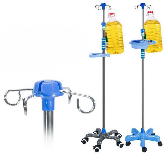 이동식 수액 걸이대 걸이 거치대 병원 링겔 폴대 링거, 삼각형4파운드베이스+두꺼운막대+후크3개