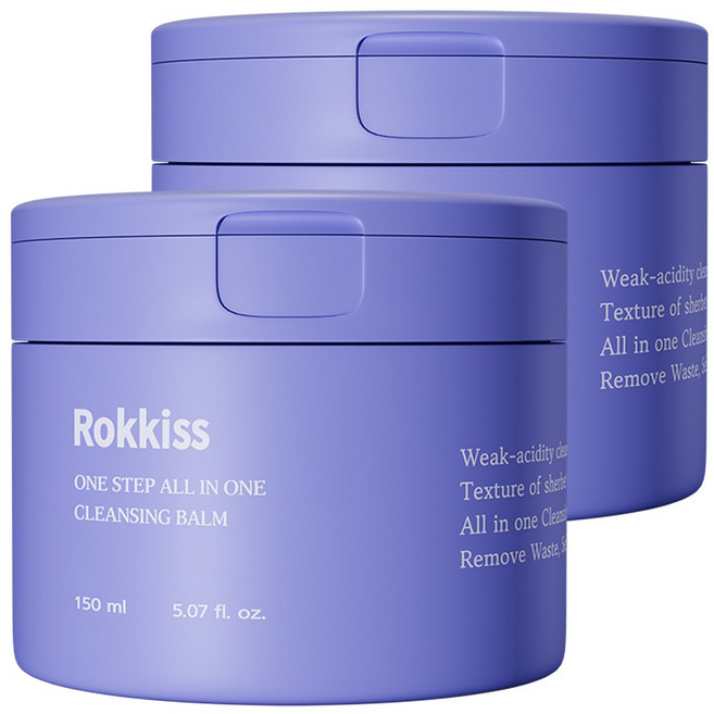 록키스 원스텝 올인원 약산성 클렌징밤, 150ml, 2개