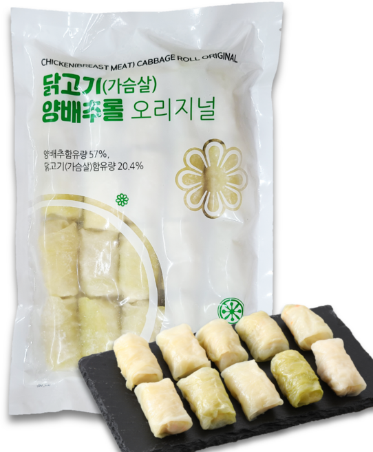 왕부정 랜시 닭고기 양배추롤 오리지널맛 건강 간편식 닭가슴살 양배추쌈, 3개, 500g
