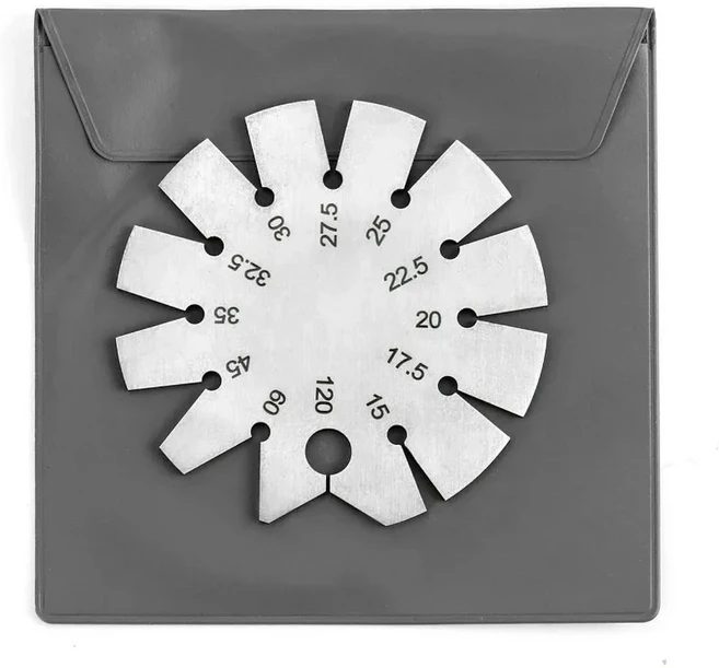 스테인레스 스틸 원형 AWG 와이어 게이지 두께 눈금자 직경 측정 시트 도구 0-36 센터 파인더, 01 1pc, 1개