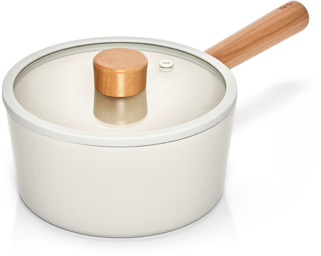 클리나 인덕션 루아 한손냄비, 18cm, 크림, 1개