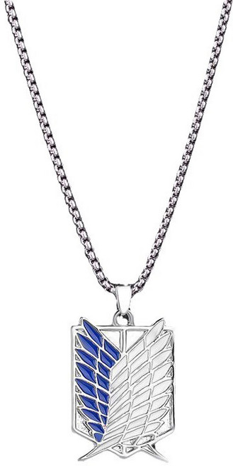 livinglit 진격거 조사병단 키링 자유의 날개 목걸이 코스프레 펜던트, 1개, 조사병단 목걸이