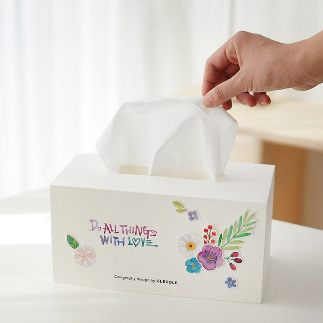 각티슈 화장지케이스 만들기 키트 캘리그라피 재료 DIY, 1개