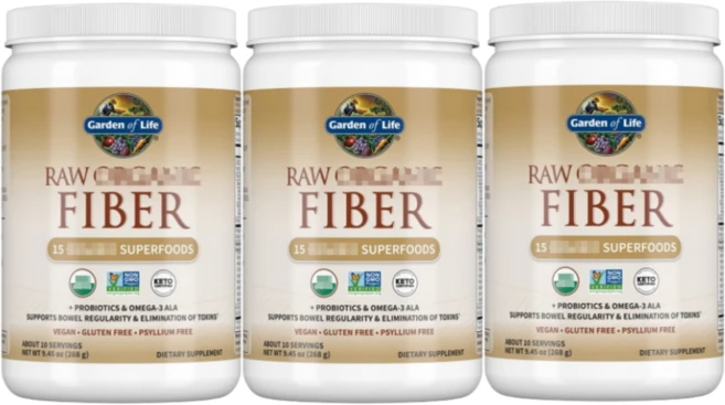 무가공 식이섬유 Garden of Life 가든오브라이프 raw fiber 스몰싸이즈, 268g, 3개 - 쿠팡