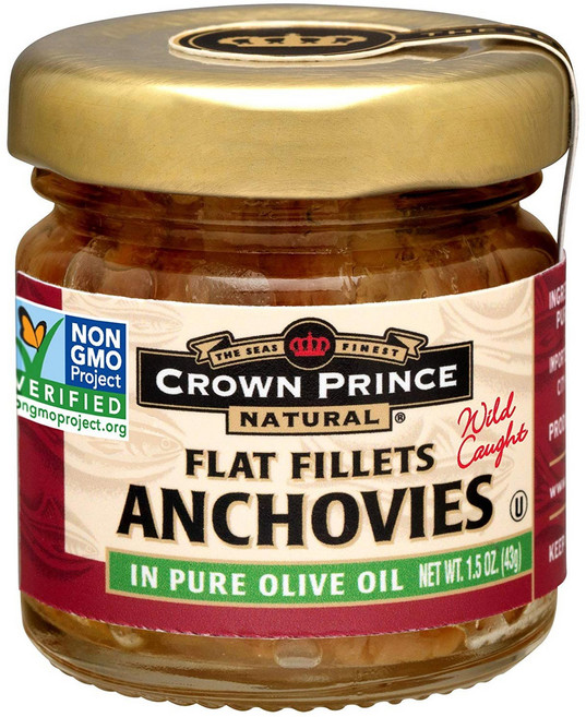 크라운프린스네츄럴 플랫 필렛 앤쵸비, 43g, 1개