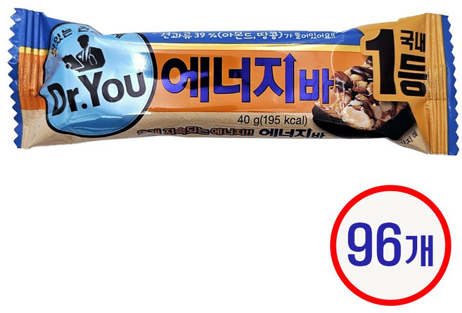 닥터유 에너지바 파워사이즈, 40g, 96개