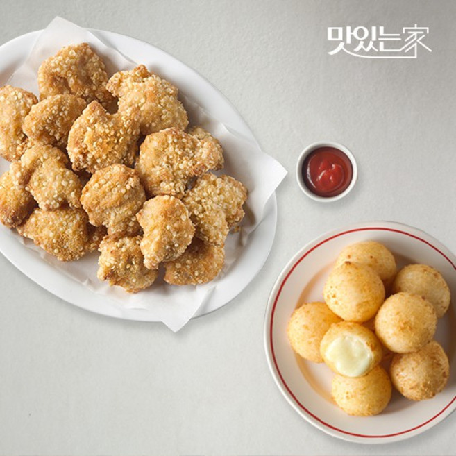 맛있는 에어프라이어순살치킨480g 2봉+모짜렐라치즈볼140g, 없음, 1개, 480g